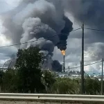 Fire at Amur Gas Chemical Complex in Russia
