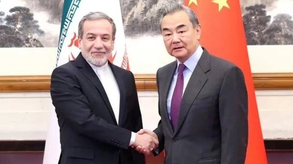 Meeting between Iranian and Chinese foreign ministers amidst US sanctions.