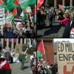 Protests in the UK demanding a halt to arms sales to Israel.