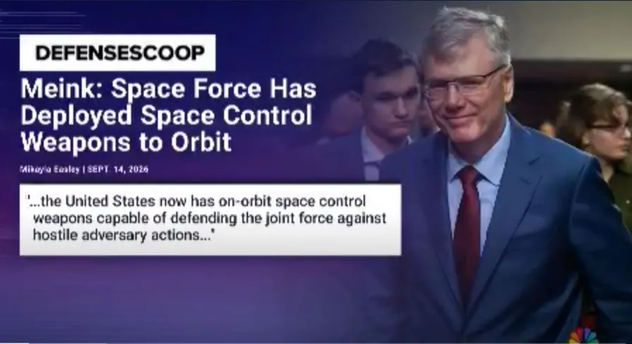US admits to deploying weapons in space for the first time