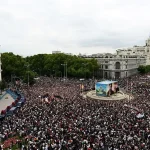 Hundreds of thousands protest across Spain over the housing crisis.