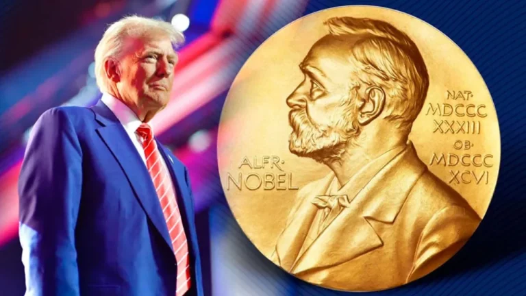 Trump aspires to win the Nobel Peace Prize.